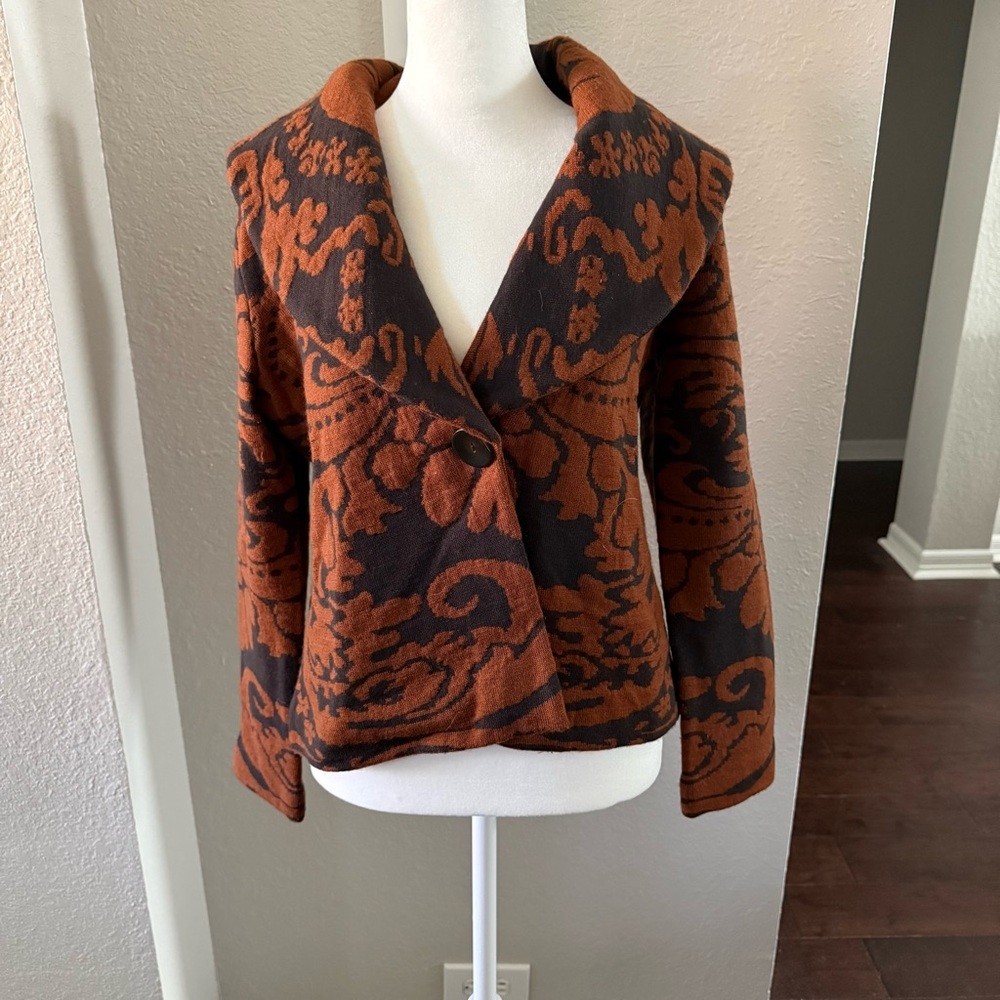 Jones New York Brown and Black Cardigan